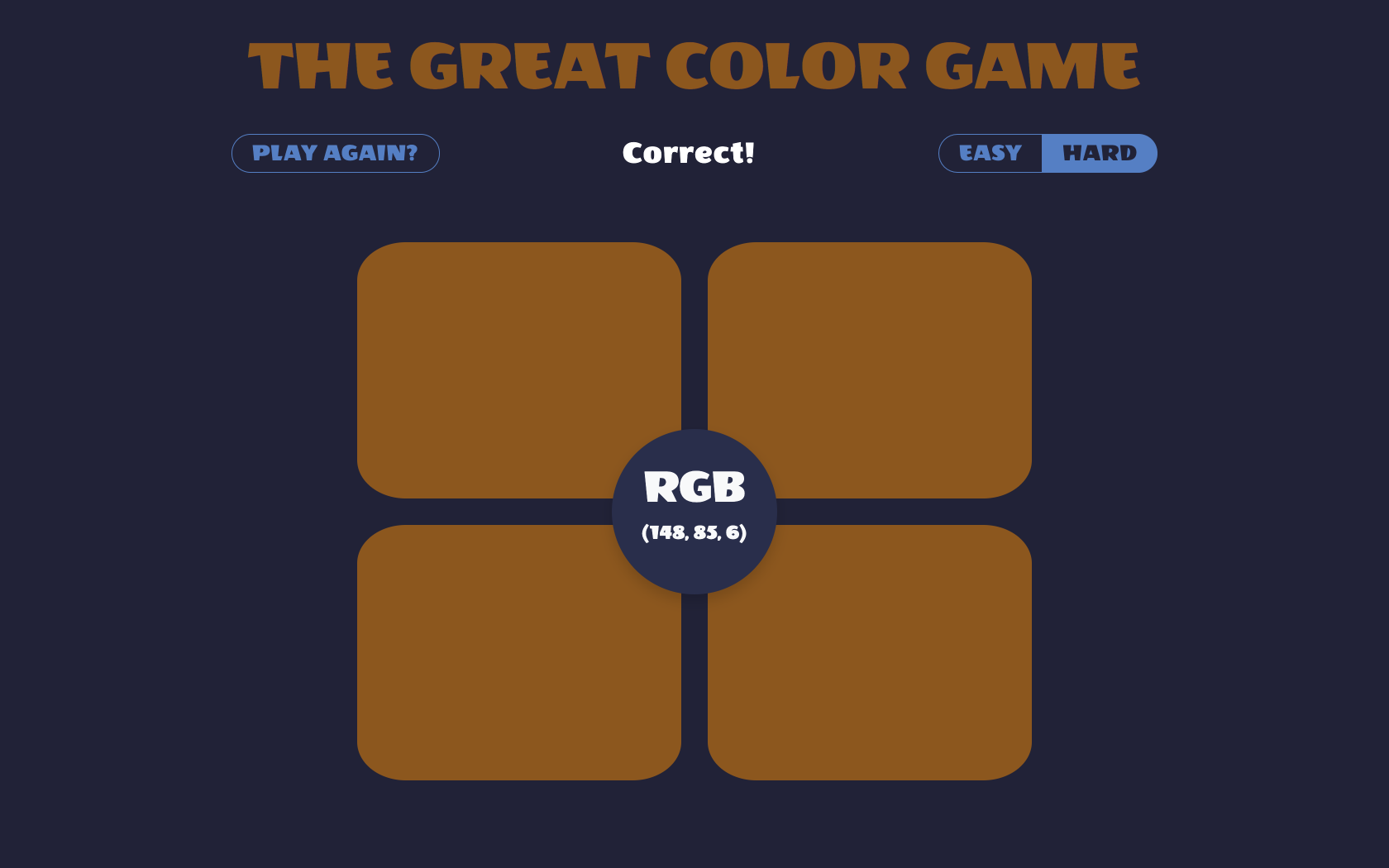 chose the correct color