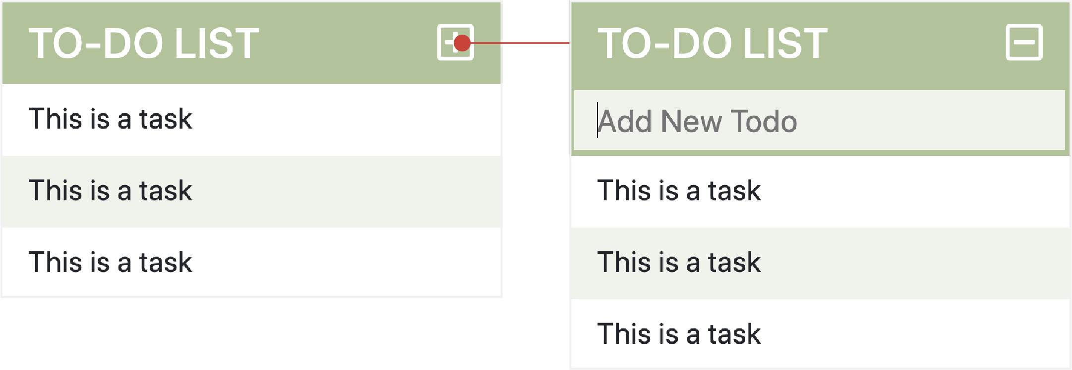the process of adding new to-do